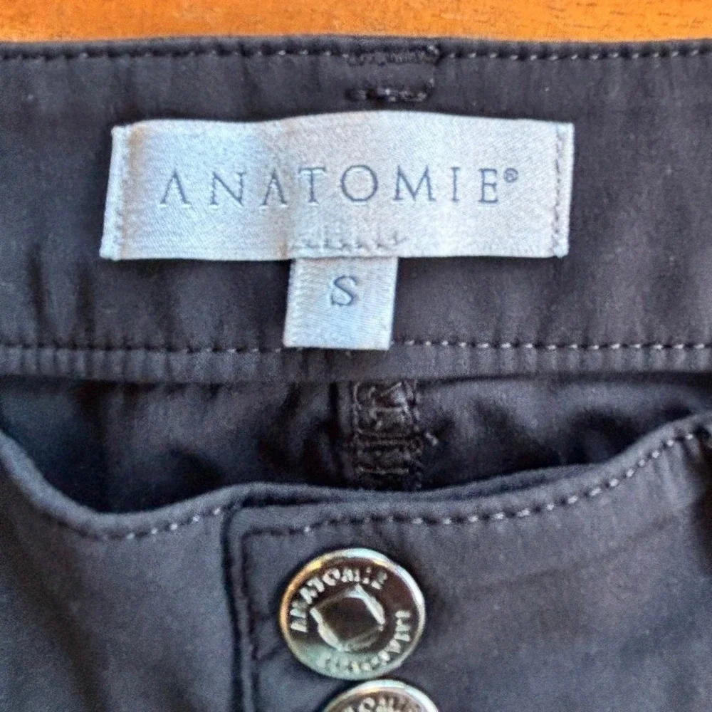 Anatomie Luisa Stripe Skinny Pants Black w White Side Stripe Stretch Travel, S - Picture 4 of 7